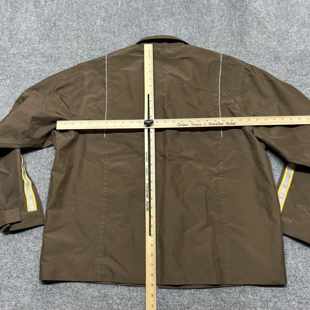 Twinhill UPS Jacket Mens Large Brown Reflective Full Zip Y2K
